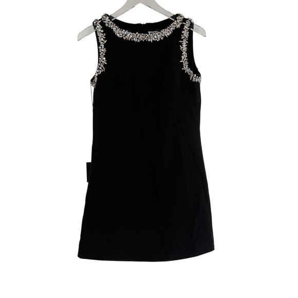 MAC DUGGAL Dress Size XS Evening Gown NEW Black Mini Rhinestone Neckline - Picture 2 of 6